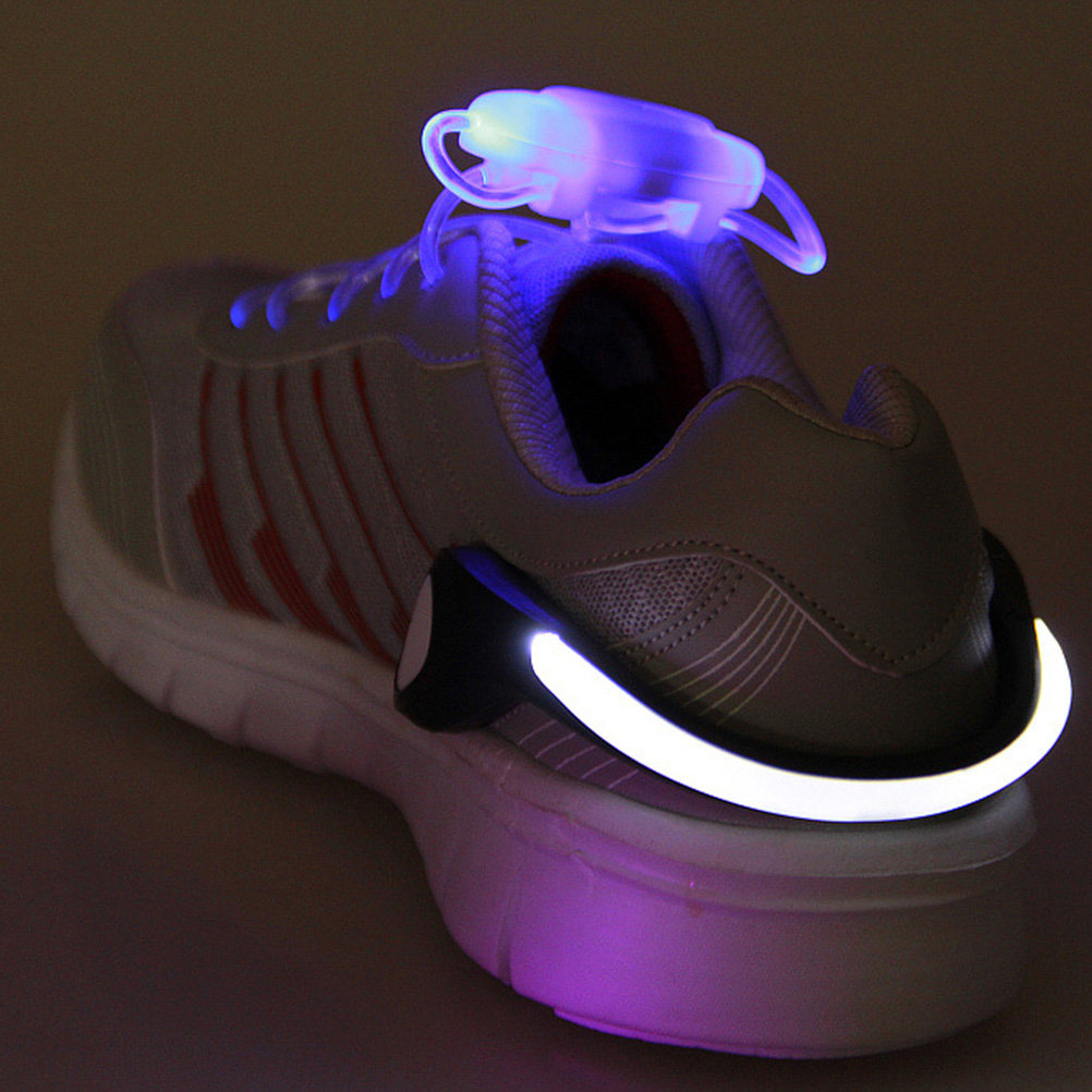 Running Gear For Night - 2Pcs LED Shoe Light Clips Bright