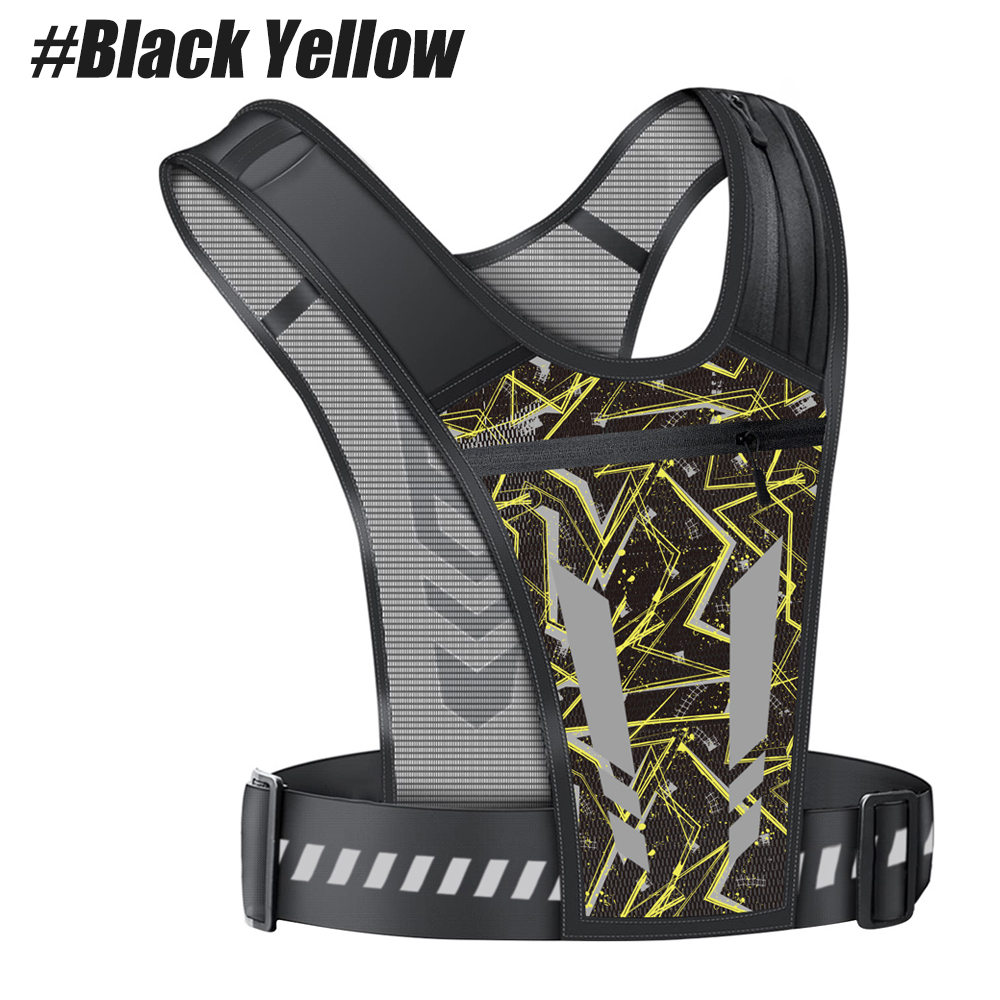 Reflective Running Gear Vest - Reflective Running Vest with Phone Holder