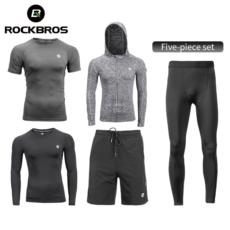 Running Gear Men - ROCKBROS Men's Tracksuit Gym Fitness Running