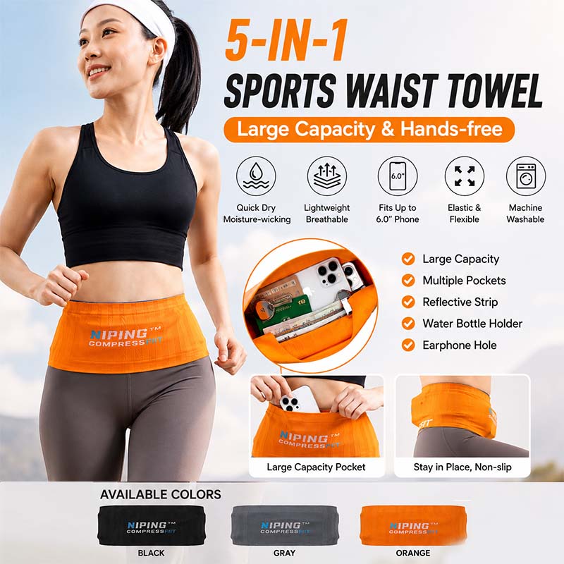 Running Gear Marathon - Running Waistband Invisible Anti-slip Phone Holder