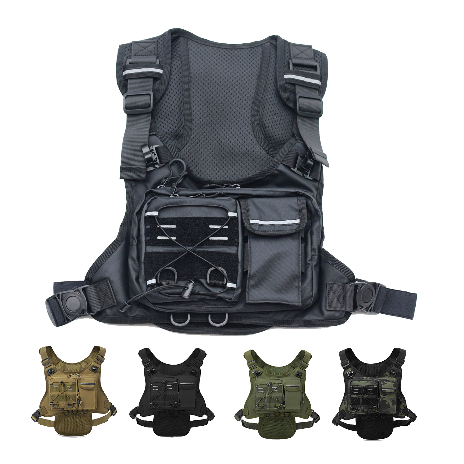Tactical Vest Chest Bag Lightw - Reflective Running Gear Vest avis et prix