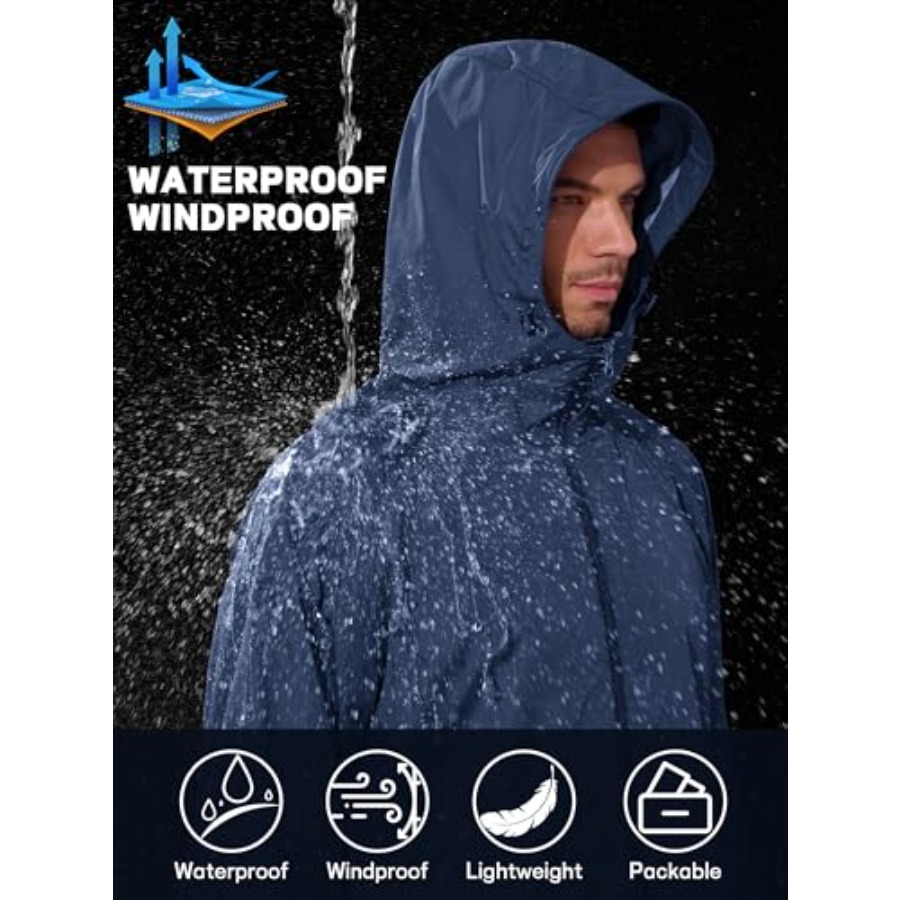 UIQUR Men's Rain Jacket Windbr - Running Gear Rain avis et prix