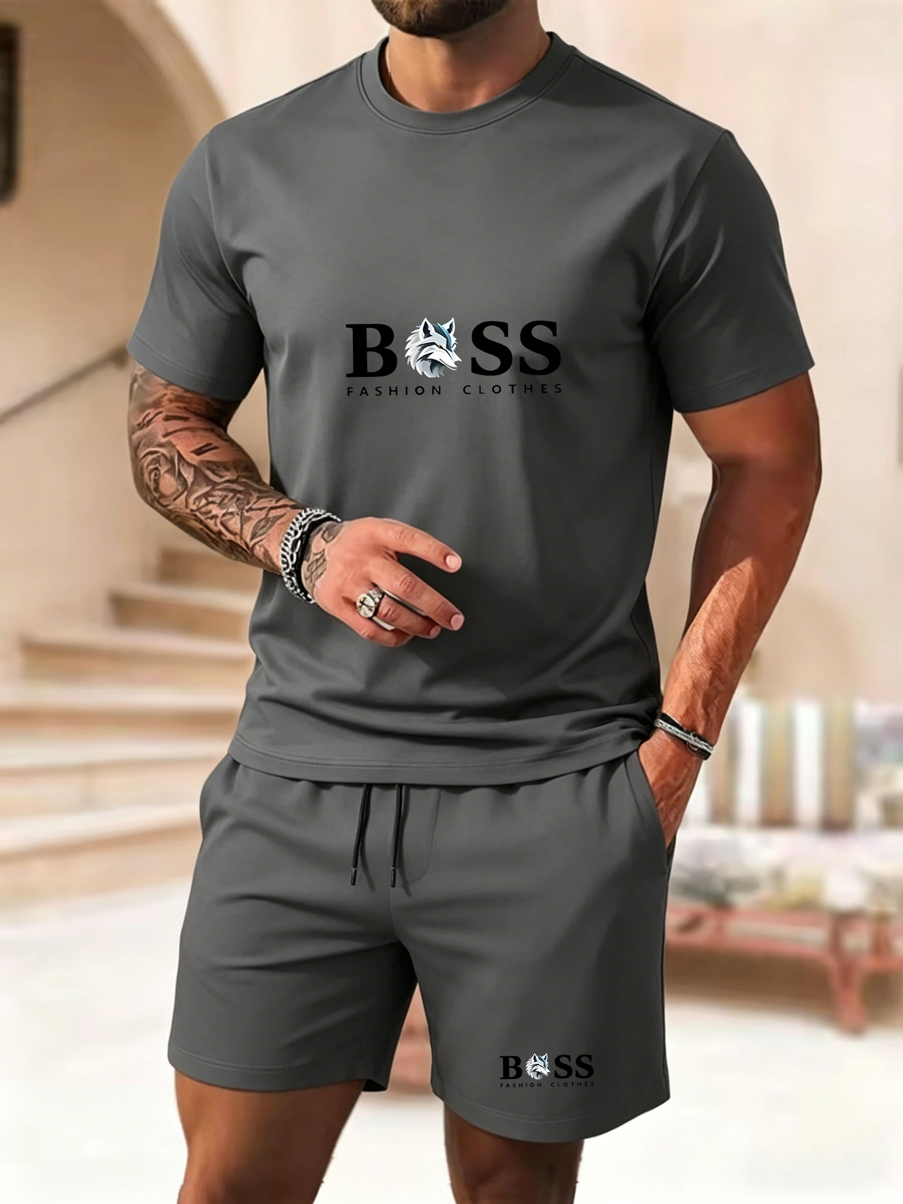 Men's two-piece sportswear sho - Running Gear Men avis et prix