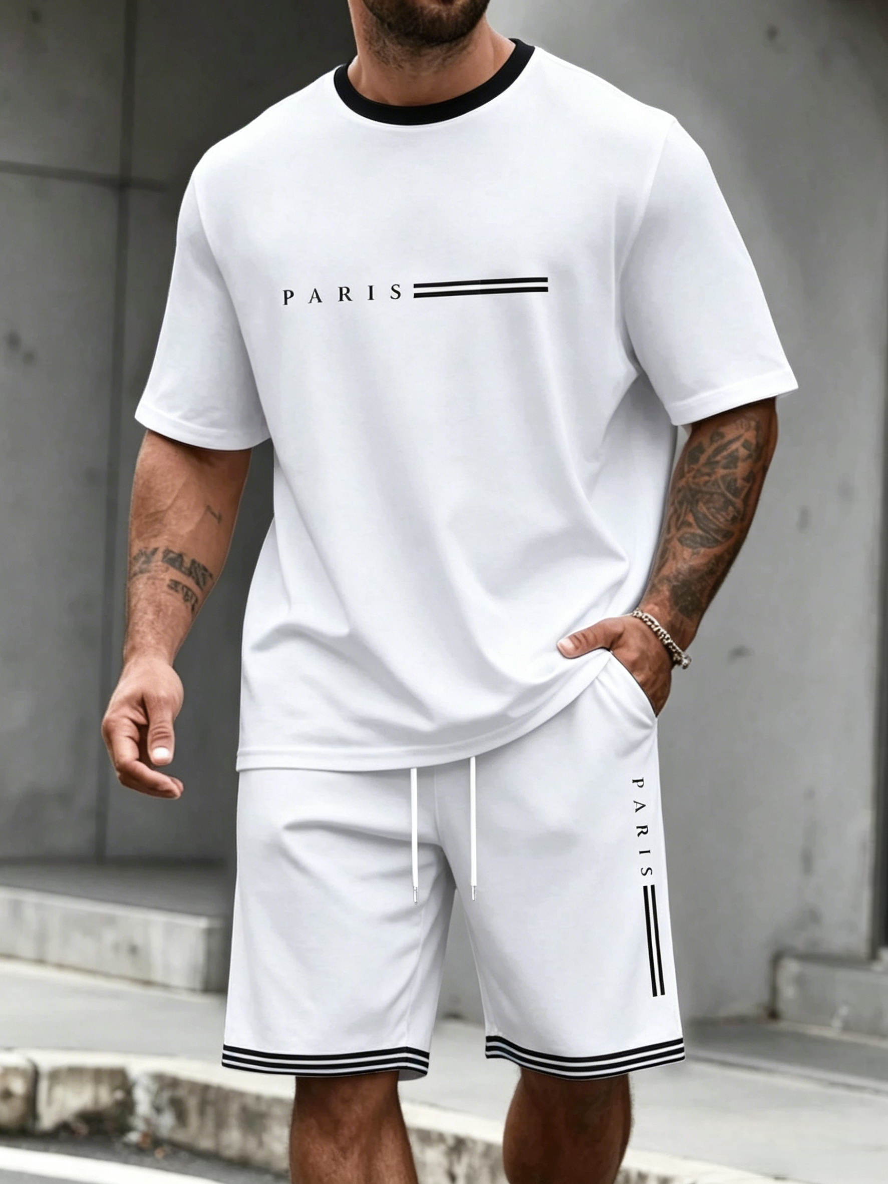 Men's Tracksuit 2 Piece ​O-nec - Running Gear Men avis et prix