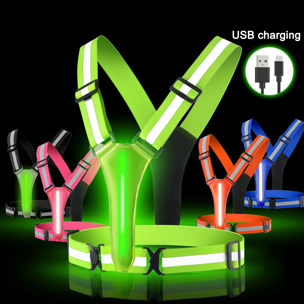 LED Running Vest USB Rechargea - Reflective Running Gear Vest avis et prix