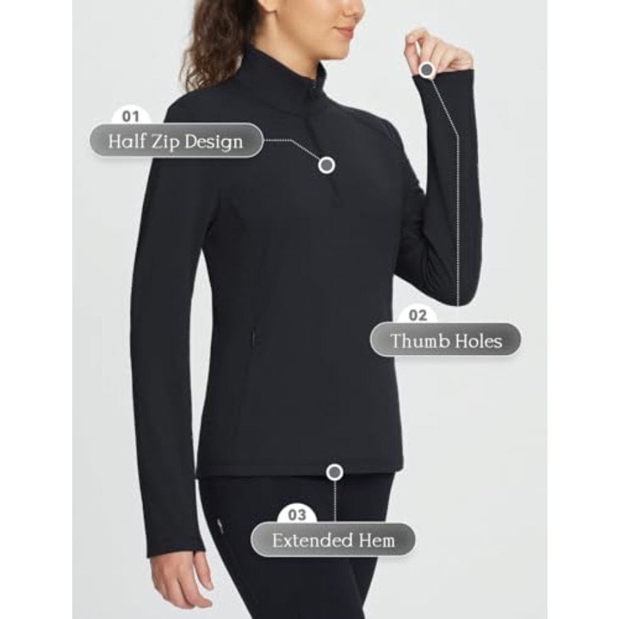 Women's Fleece Pullover Jacket - Winter Running Gear Jacket avis et prix