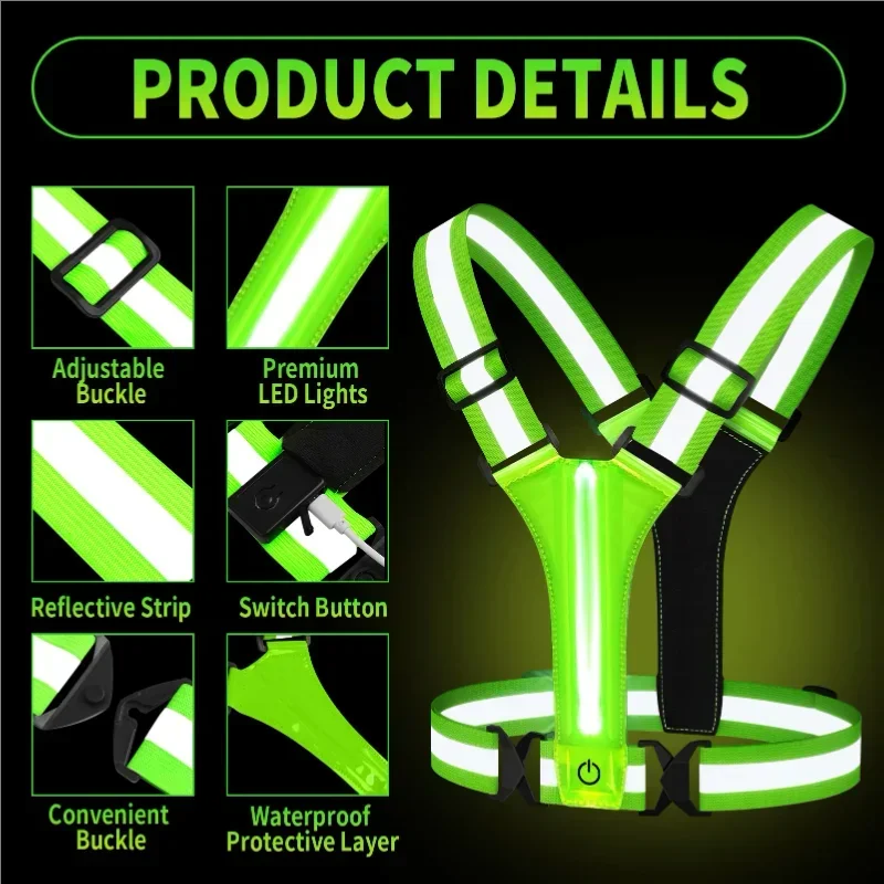 LED Reflective Vest Running Ge - Reflective Running Gear Vest avis et prix
