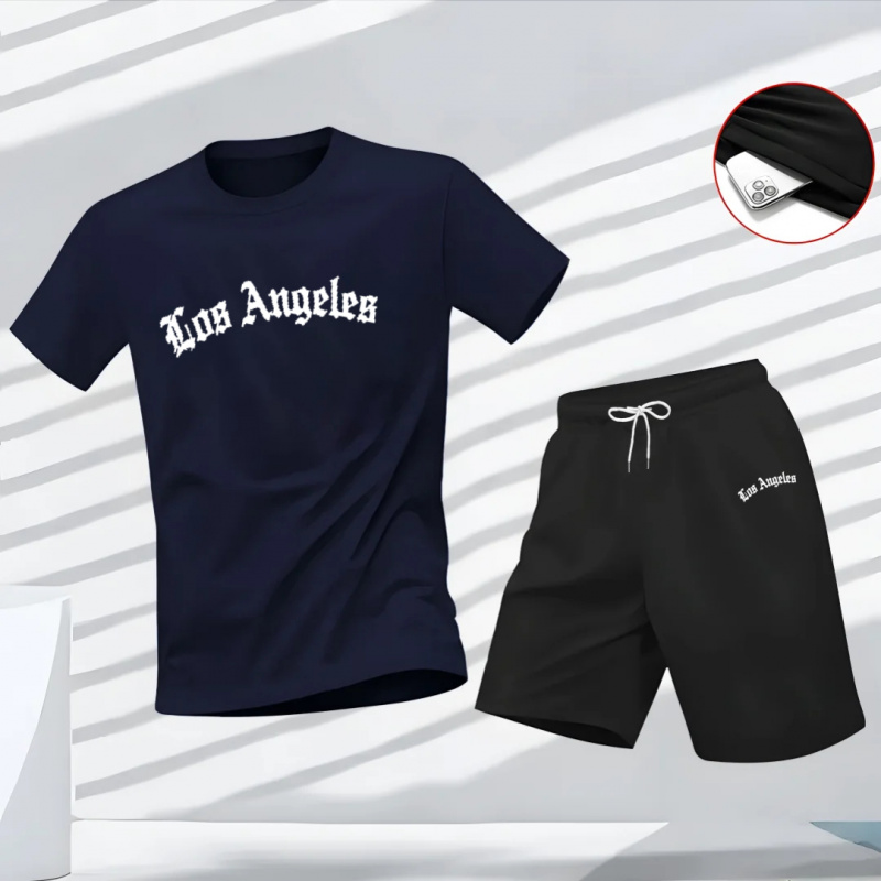 Men's Los Angeles Letter Print - Running Gear Men avis et prix