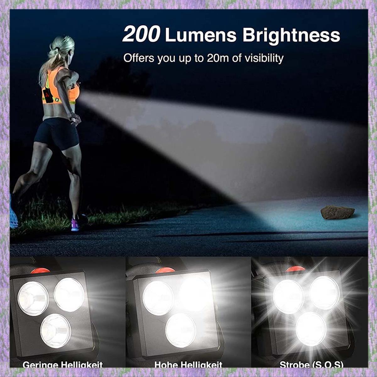 A63K-Night Running Lights For  - Reflective Running Gear Vest avis et prix