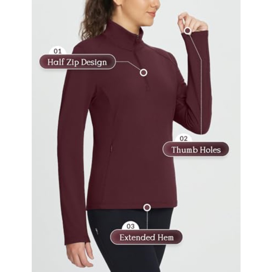 Women's Fleece Pullover Jacket - Winter Running Gear Jacket avis et prix