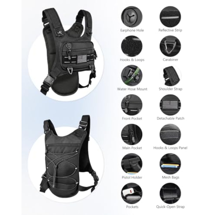 Running Vest with 2L Water Bla - Reflective Running Gear Vest avis et prix
