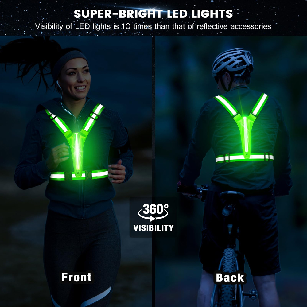LED Reflective Vest Running Ge - Reflective Running Gear Vest avis et prix